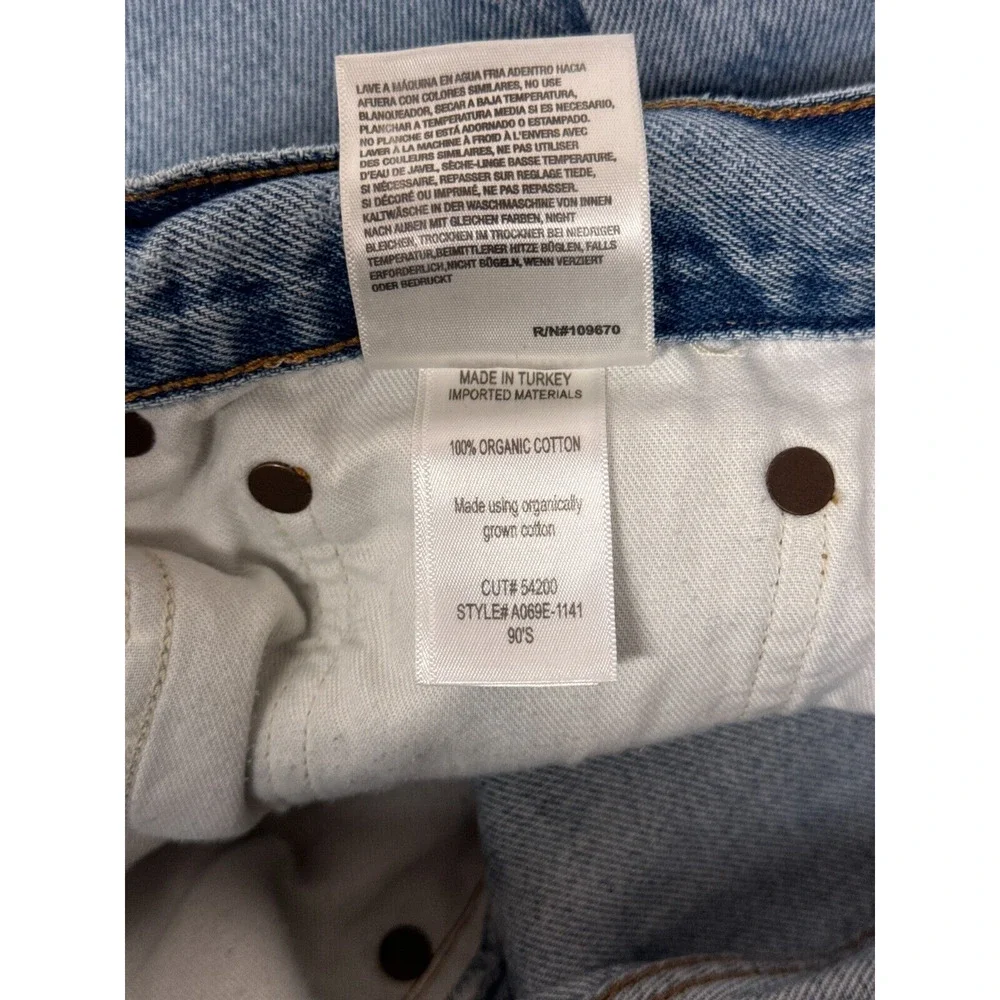 AGOLDE Jeans 28 Womens 90s Mid Rise Loose Fit Distressed Denim